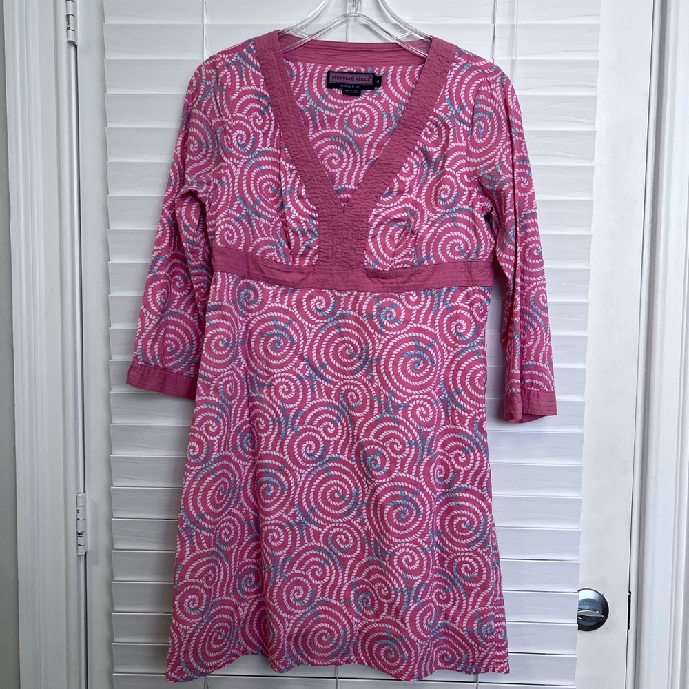 Vineyard Vines Starfish Swirl Lined Size 4 Dress
